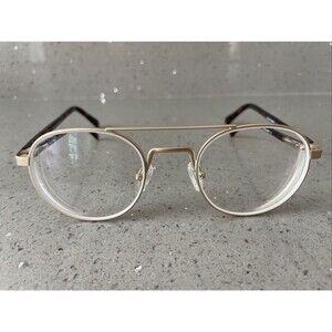 Eyebuydirect Lock 50-22-145 C1 Brown Metal Eyeglasses FRAMES ONLY aviator